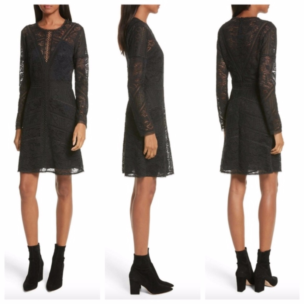 NEW $415 The Kooples Black Lace Dress [ SZ‎ Small ]